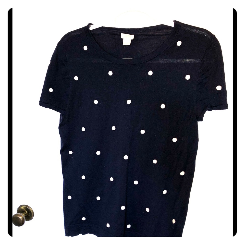 Navy and white sweater